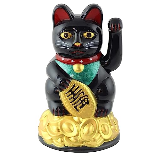 Freak Scene Superfreak Glückskatze - Maneki-Neko - Winkekatze - 11 cm - schwarz von Freak Scene