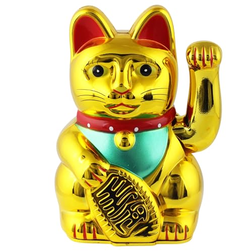 Freak Scene Glückskatze - Maneki-Neko - Winkekatze - 13 cm - Gold von Freak Scene