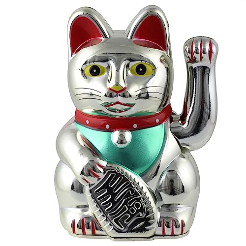 Freak Scene Glückskatze - Maneki-Neko - Winkekatze - 13 cm - Silber von Freak Scene
