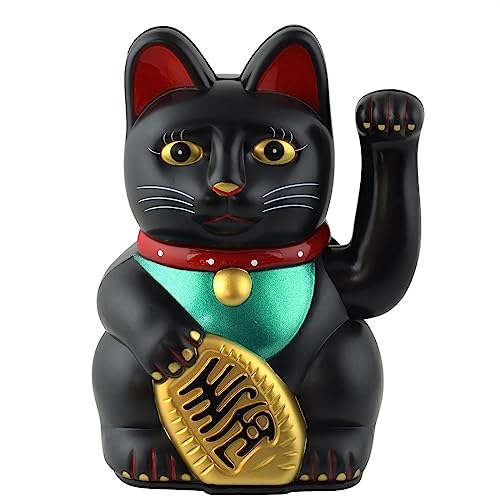 Freak Scene Superfreak Glückskatze - Maneki-Neko - Winkekatze - 13 cm - schwarz von Freak Scene