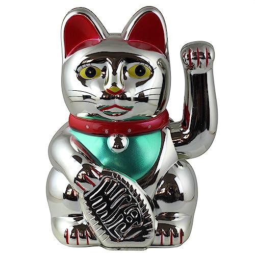 Freak Scene Glückskatze - Maneki-Neko - Winkekatze - 15 cm - Silber von Freak Scene