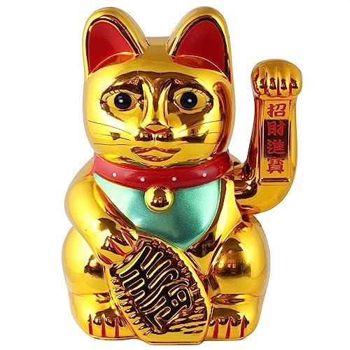 Freak Scene Glückskatze - Maneki-Neko - Winkekatze - 18 cm - Gold von Freak Scene