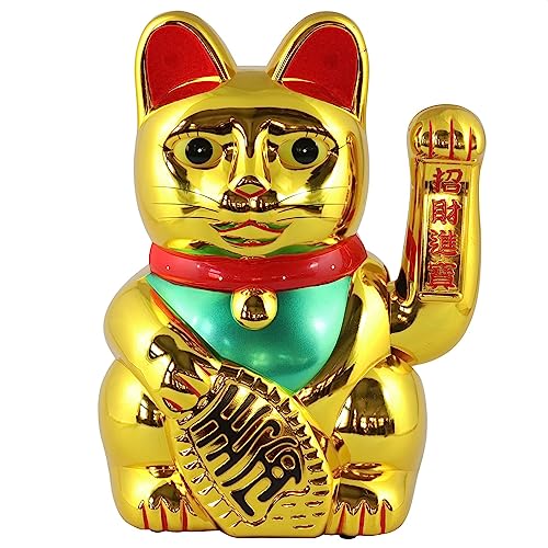 Freak Scene Glückskatze - Maneki-Neko - Winkekatze - 35 cm - Gold von Freak Scene