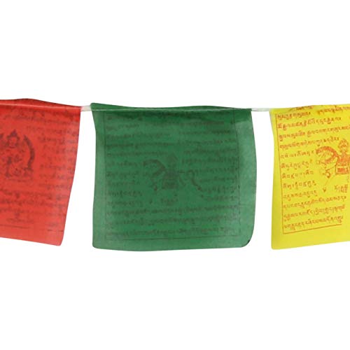 Freak Scene Tibetische Gebetsfahnen - 14 cm breit - Bunte Schrift - 5 Rollen Set von Freak Scene