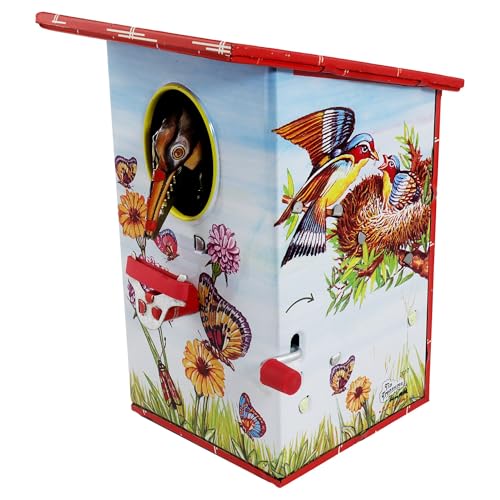 Freak Scene Vogel Spardose Sparbüchse Spartopf Blechspielzeug Blechspardose Modell 02 Woodpecker von Freak Scene