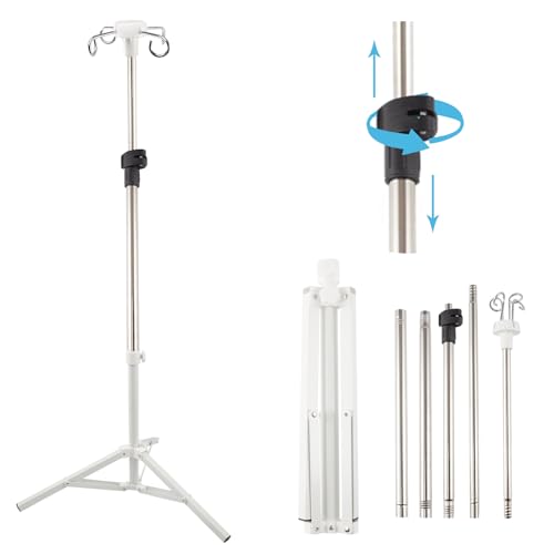 Frebuta IV-Stangen, 46 - 86 Zoll iv Stützboden, mit 4 Halterungen für Tasche, tragbar, Teleskop-Stativ, Edelstahl, Verlängerungsrohr, leicht und robust Frebuta IV-Stangen, 46 - 86 Zoll iv Stützboden, mit 4 Halterungen für Tasche, tragbar, Teleskop-Stativ, Edelstahl, Verlängerungsrohr, leicht und robust von Frebuta