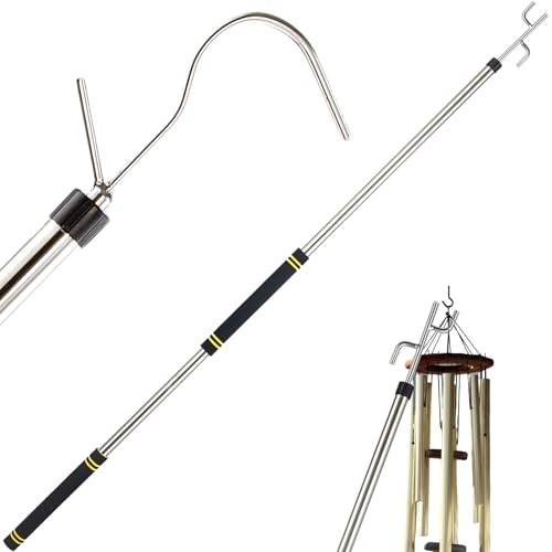 Frebuta Kleiderhakenstange, robust, 81,3 bis 203,3 cm hohe Reichweite, Kleiderhaken zum Aufhängen von Vogelfutterspendern, Edelstahlrohr-Verlängerungsstange, um hohe Kleiderbügel zu erreichen, robust Frebuta Kleiderhakenstange, robust, 81,3 bis 203,3 cm hohe Reichweite, Kleiderhaken zum Aufhängen von Vogelfutterspendern, Edelstahlrohr-Verlängerungsstange, um hohe Kleiderbügel zu erreichen, robust von Frebuta