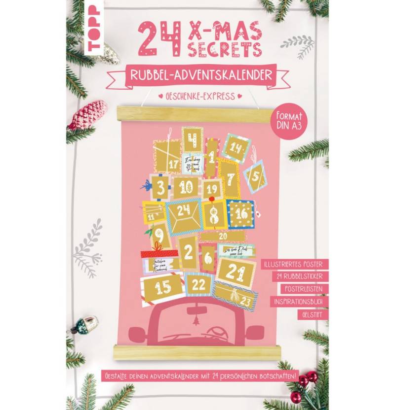 Frech Verlag Adventskalender 24 X-MAS SECRETS - Rubbel-Adventskalender - Geschenke-Express von Frech Verlag