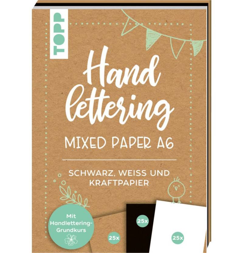 Frech Verlag Skizzenbuch Handlettering Mixed Paper Block - Schwarz, Weiß, Kraftpapier - A6 Frech Verlag Skizzenbuch Handlettering Mixed Paper Block - Schwarz, Weiß, Kraftpapier - A6 von Frech Verlag