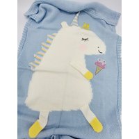 Einhorn Kinderdecke Aus Wolle von FrechdachsBabyKind