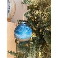 strand Inspiriert Ornament | Von Hand Gegossenes Resin Weihnachtsschmuck Acryl Bruchsicher Hergestellt Mit Echtem Sand von FreckledFlamingoCo