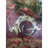 6Er Set - Original Flache Metall Ornamente - Lizard Of Life Ornament Set von FreckledFlowerStore