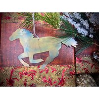 6Er Set - Original Flat Metal Ornaments - Pferde Ornament Set von FreckledFlowerStore