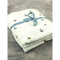 Musselindecke Baby Kinder Segelboote Wendedecke Kinderwagendecke Sommerdecke Überwurf Babydecke Musselindecke Baby Kinder Segelboote Wendedecke Kinderwagendecke Sommerdecke Überwurf Babydecke von FreddysHomeNo1