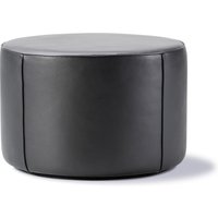 Fredericia - Mono Pouf Ø 55 cm, Leder 301 schwarz von Fredericia