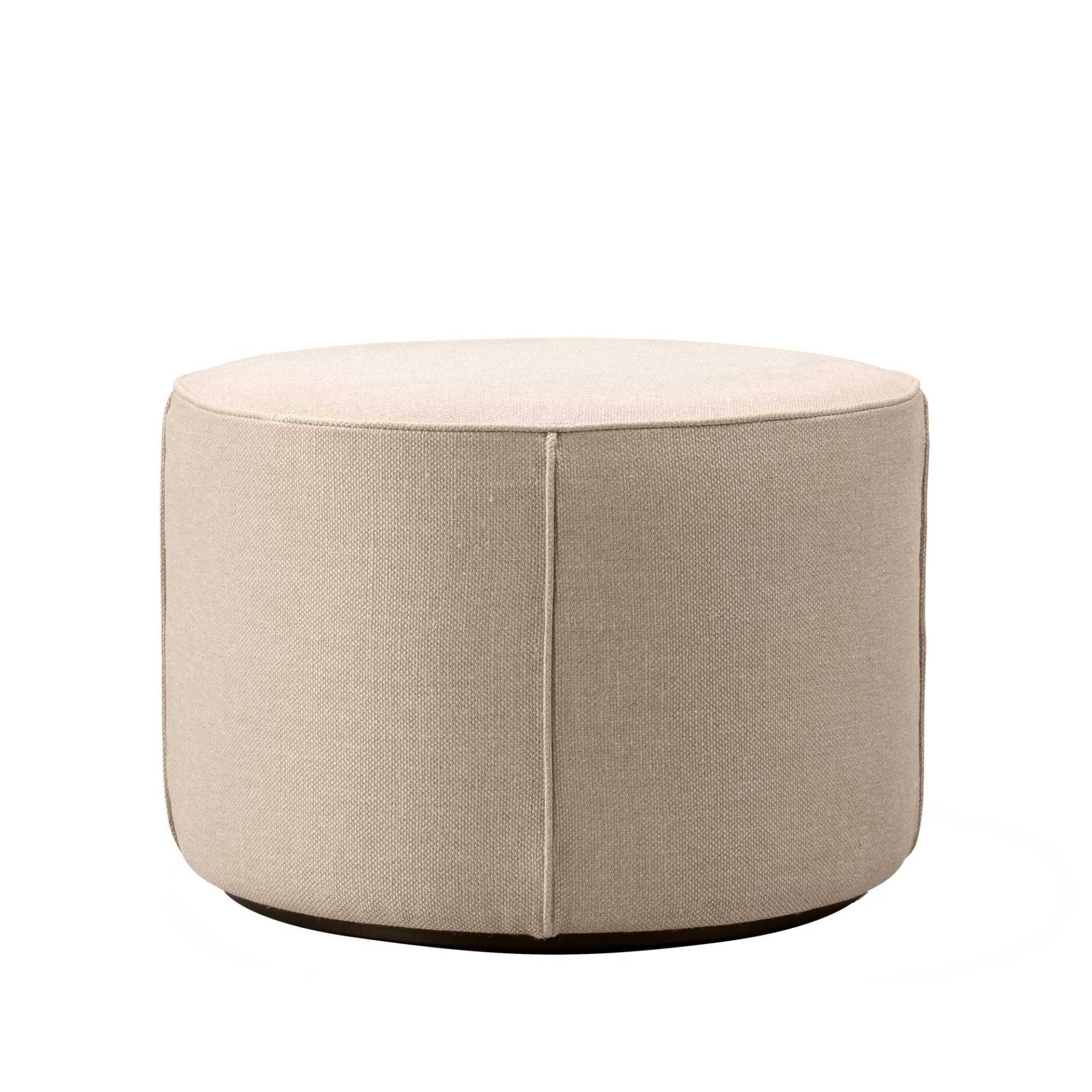 Fredericia - Mono Pouf Leinen Ø55cm - natur/Grand linen/H x Ø 38x55cm von Fredericia