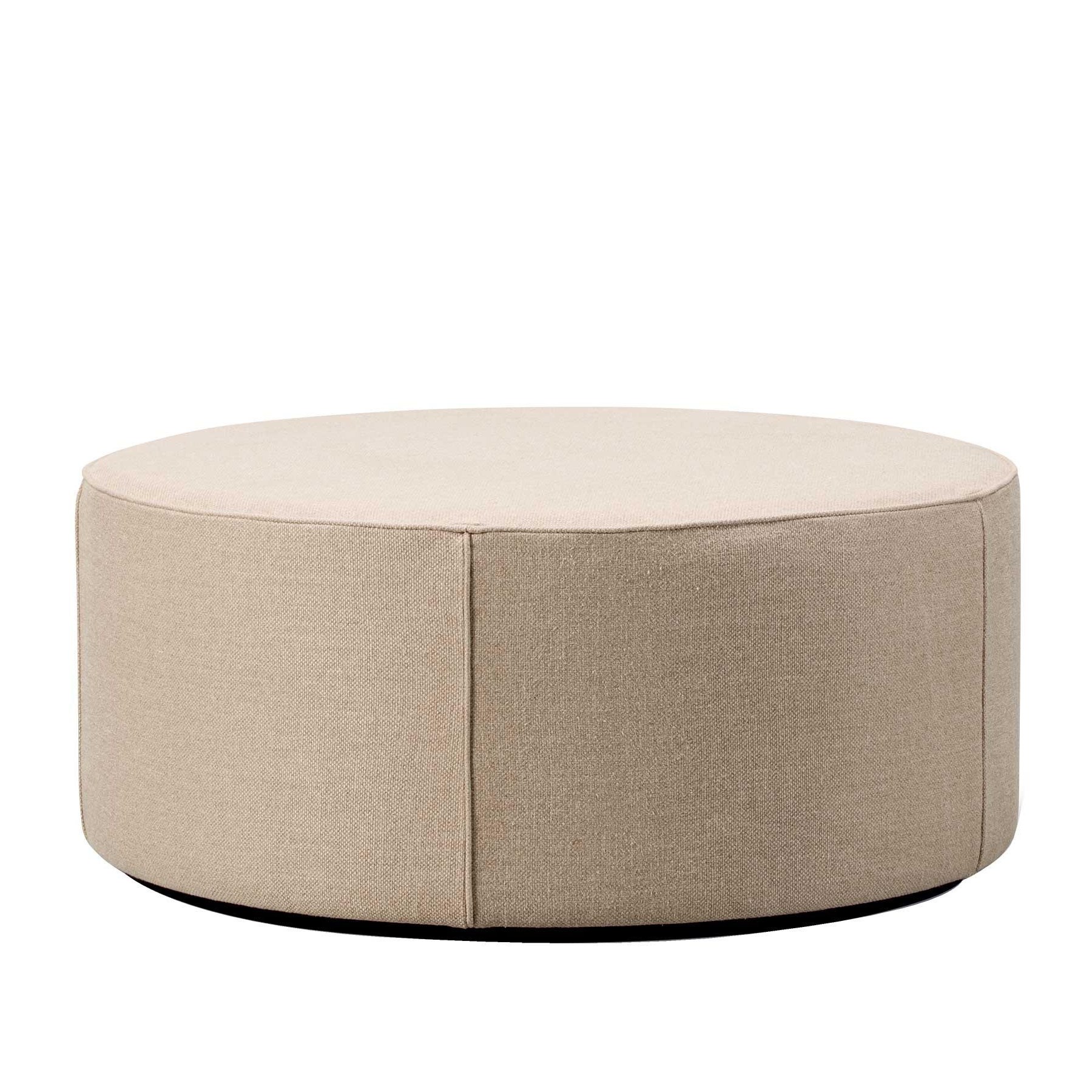 Fredericia - Mono Pouf Leinen Ø90cm - natur/Grand linen/H x Ø 38x90cm von Fredericia