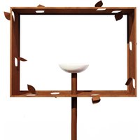 Frederik Roijé - Frame Vogelfutterstelle, corrosion brown von Frederik Roijé