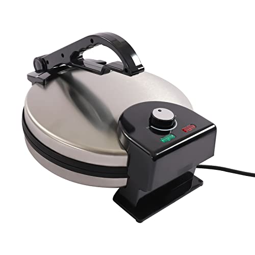 Edelstahl Chapati Tortilla Maker, 9.6" Doppelseitige Heizung Electric Roti Maker Tortilla Presse Papad Tacos Maker für Herstellung von hausgemachten Tortillas, Tacos, Flachbrot von Frederimo