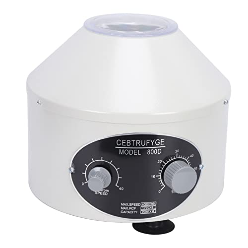 Kleine Elektrische Tisch Zentrifuge, 4000 U/min 6x20ml Laborzentrifuge Elektrische Tischzentrifuge Labor Zentrifuge mit Einstellbaren Geschwindigkeiten und Zeitmesser von Frederimo