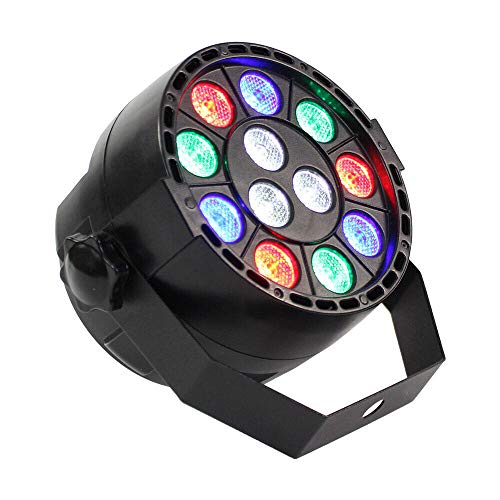 LED Par Licht Bühnenlicht,4 Stück Scheinwerfer 12x1W LED PAR Stage Light RGBW DMX Bühnenbeleuchtung Disco Licht für Stage DJ Party Show Bar Halloween Weihnachten von Frederimo