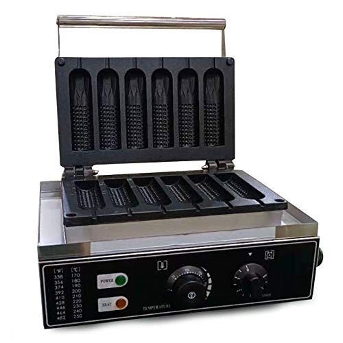 Waffeleisen grill, 1500W Waffeleisen mit Temperaturregelung und Antihaftbeschichtung Platten, Waffle Maker Hotdog Machine Stiel/Corn Dog Waffelautomat von Frederimo