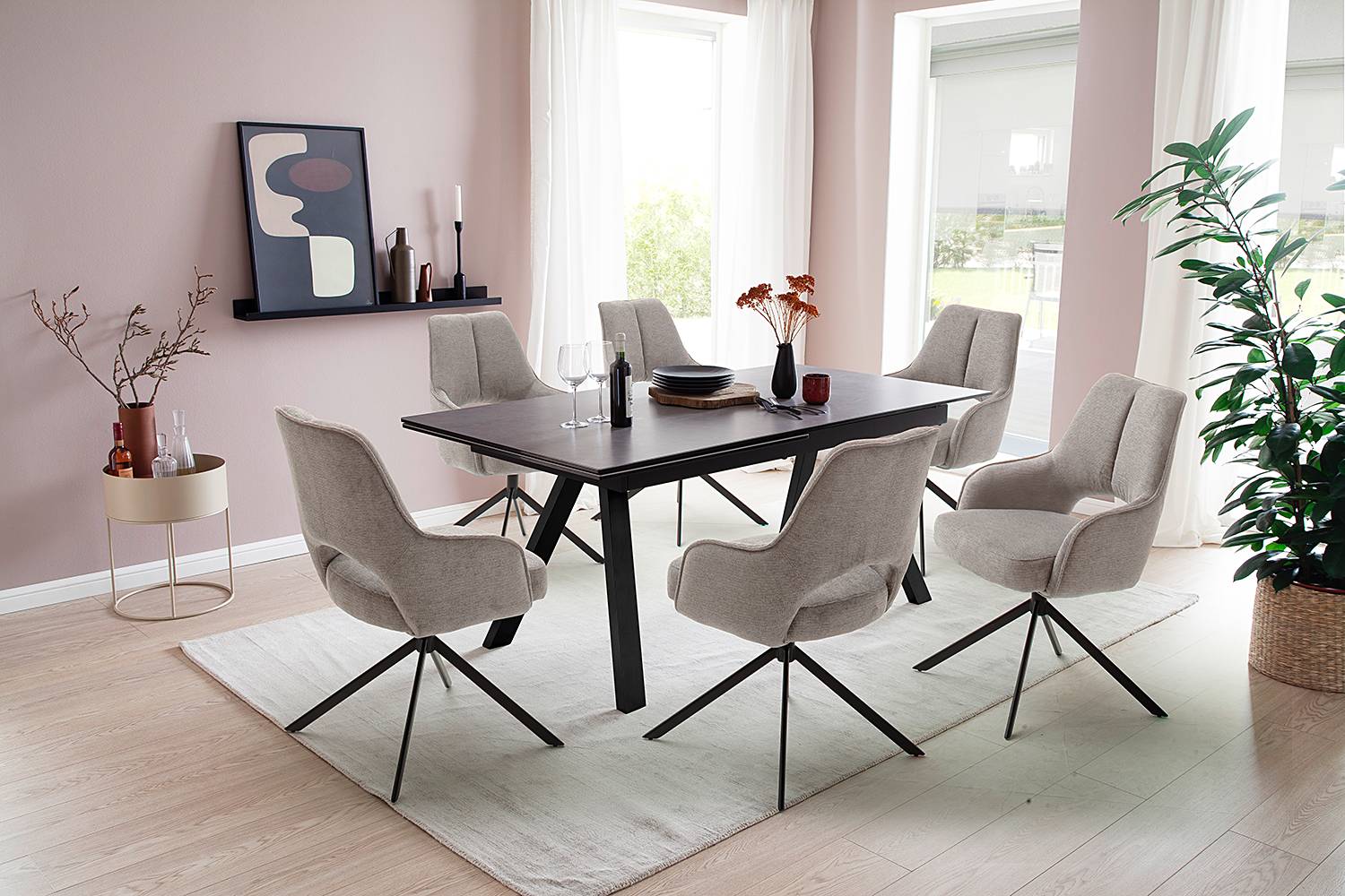 home24 Drehbarer Armlehnenstuhl Cercola 2er-Set 57 x 89 x 66cm Grau/Schlamm home24 Drehbarer Armlehnenstuhl Cercola 2er-Set 57 x 89 x 66cm Grau/Schlamm von home24
