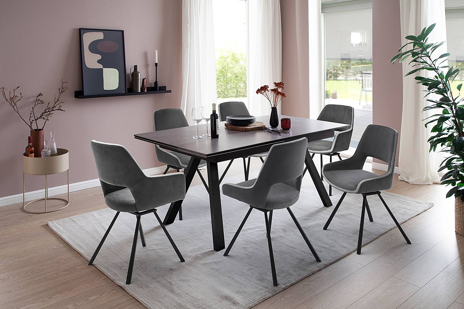 home24 Armlehnenstuhl Paiang 2er-Set 58 x 90 x 60cm Grau/Grau home24 Armlehnenstuhl Paiang 2er-Set 58 x 90 x 60cm Grau/Grau von home24