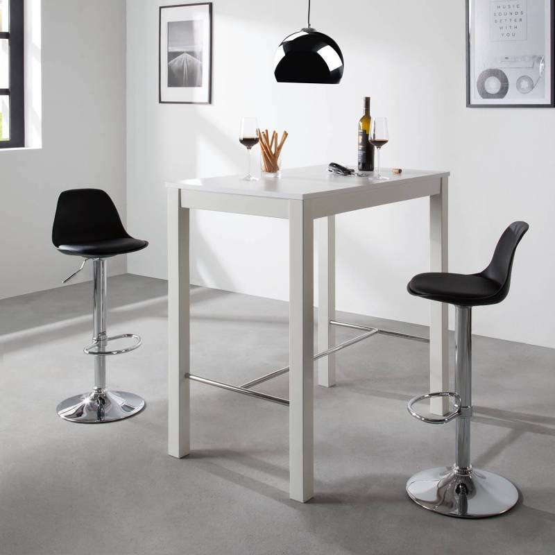 home24 Barstuhl Batya (2er-Set) 39 x 83 x 40cm Schwarz von home24