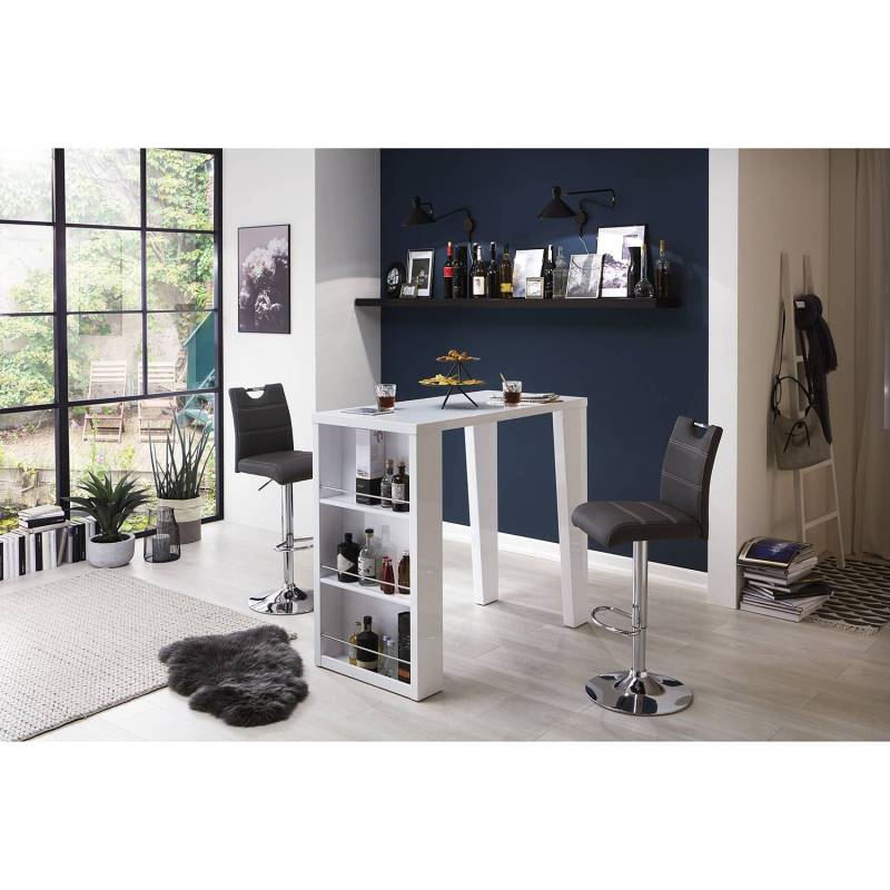 home24 Barstuhl Malte (2er-Set) 38 x 97 x 50cm Schwarz von home24