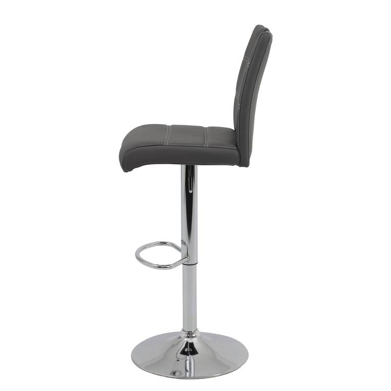 home24 Barstuhl Malte (2er-Set) 38 x 97 x 50cm Dunkelgrau von home24