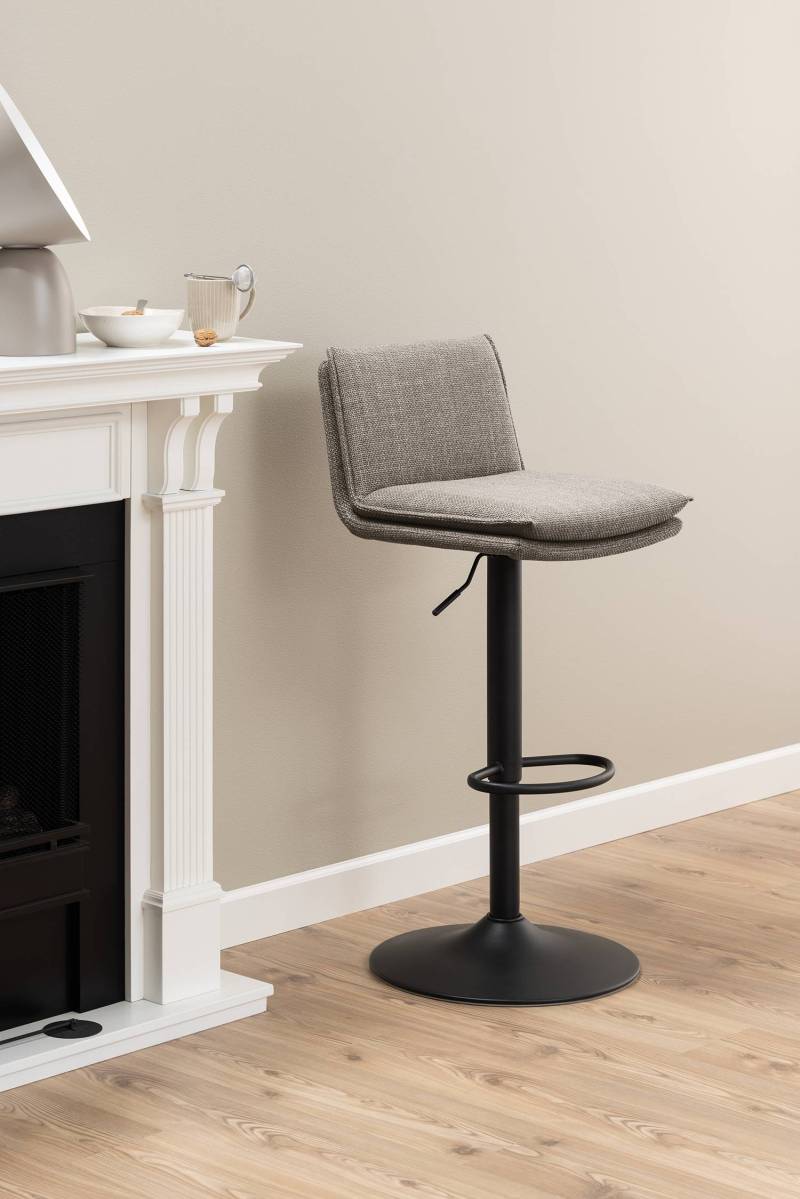 home24 Barstuhl Tecaya 2er-Set 44 x 107 x 53cm Graubraun von home24