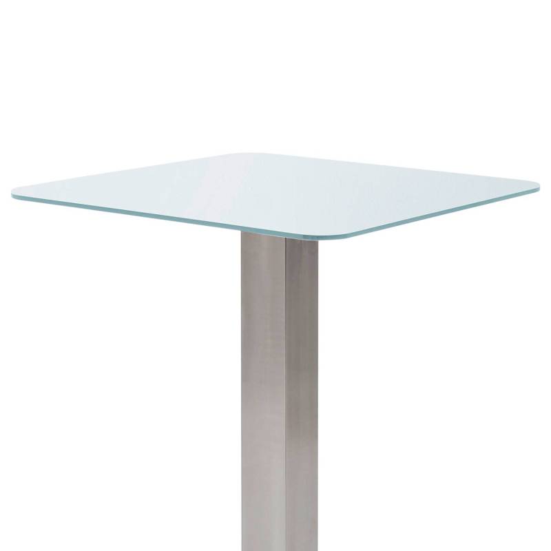 home24 Bartisch Zilker II 70 x 105 x 70cm Weiß/Matt Weiß von home24