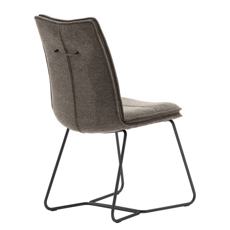 home24 Esszimmerstuhl Hesket 2er-Set 48 x 94 x 65cm Braun/Cappuccino Schwarz von home24