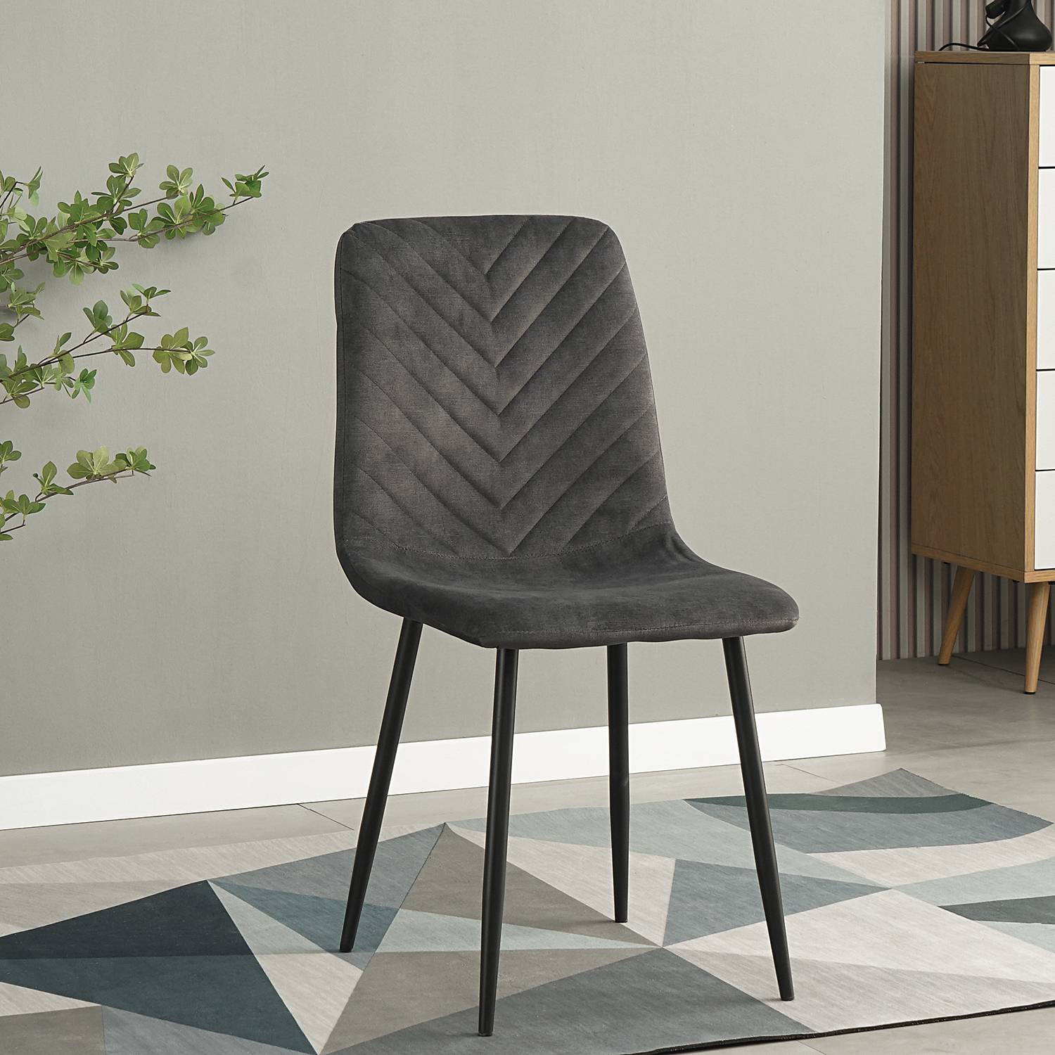 home24 Esszimmerstuhl Mompeo 2er-Set 54 x 88 x 44cm Grau/Anthrazit home24 Esszimmerstuhl Mompeo 2er-Set 54 x 88 x 44cm Grau/Anthrazit von home24