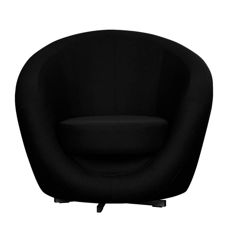 home24 Drehsessel Schwarz Webstoff Etje 92 x 75 x 80cm von home24