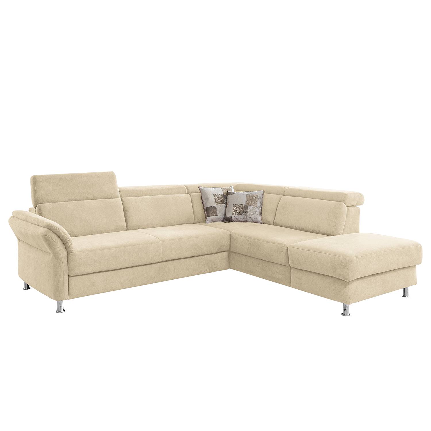 Fredriks Ecksofa Calang Creme Webstoff 267x97x228 cm (BxHxT) mit Schlaffunktion/Bettkasten Modern von sit&more