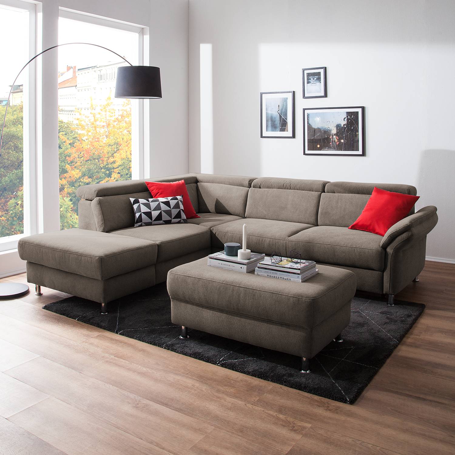 Fredriks Ecksofa Calang Cubanit Webstoff 267x97x228 cm (BxHxT) mit Schlaffunktion/Bettkasten Modern von sit&more