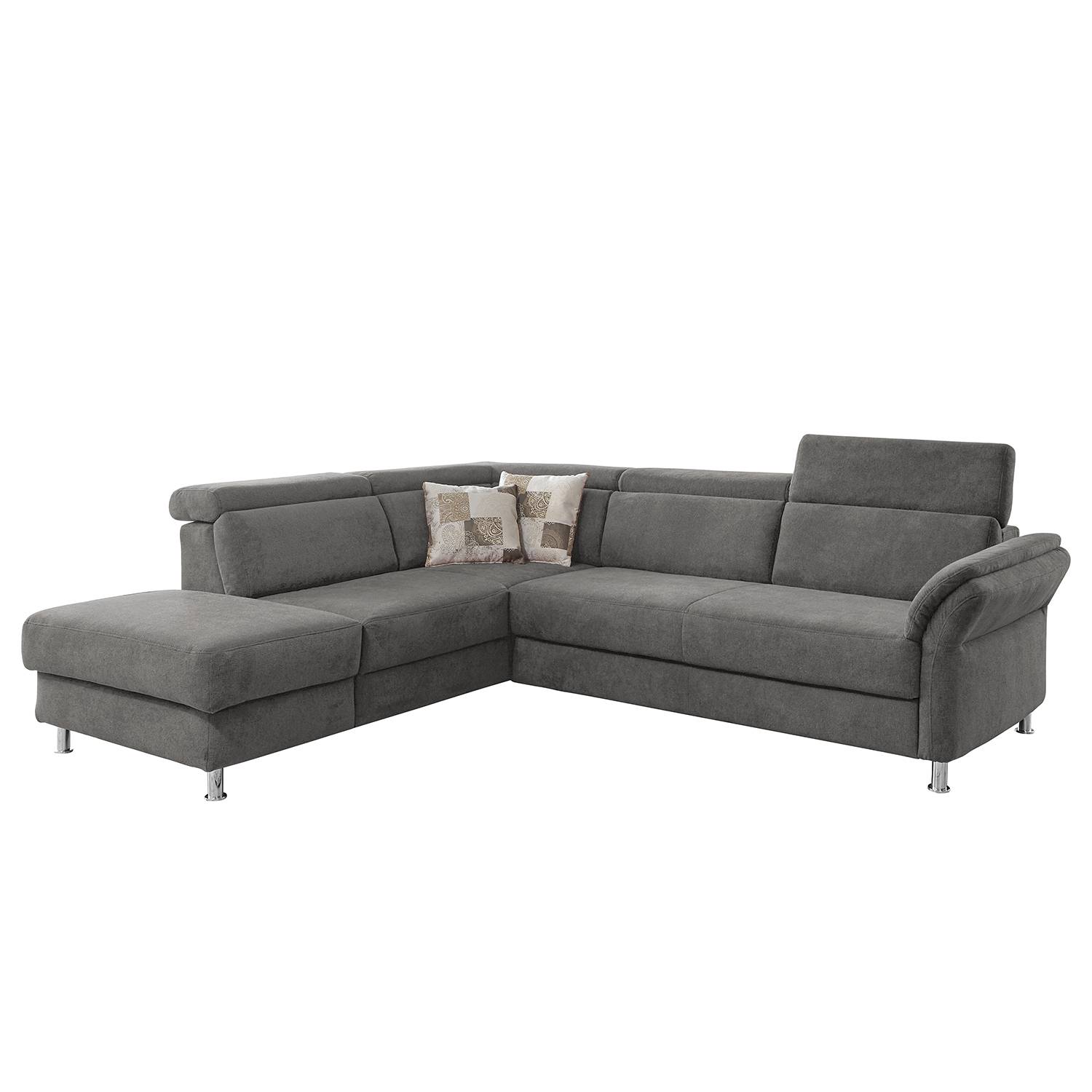 Fredriks Ecksofa Calang Grau Webstoff 267x97x228 cm (BxHxT) mit Schlaffunktion/Bettkasten Modern von sit&more