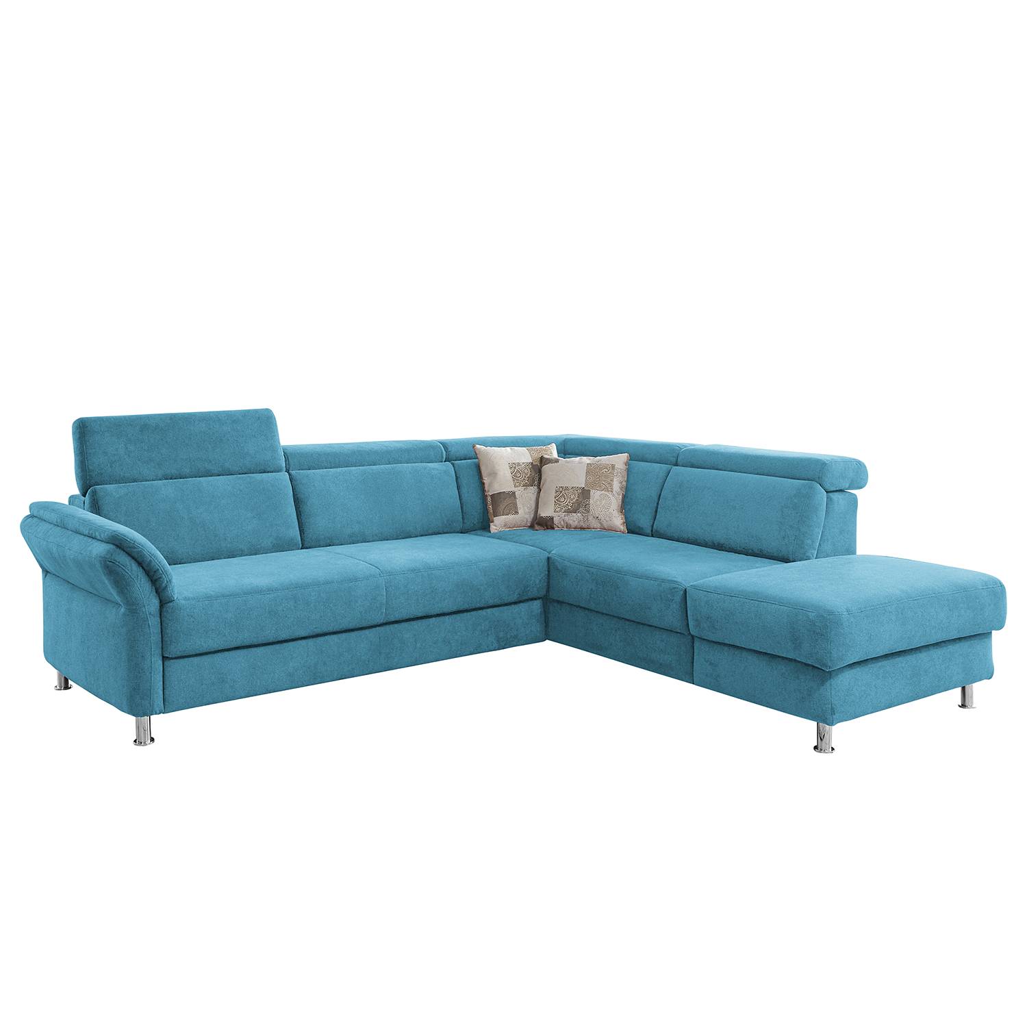 Fredriks Ecksofa Calang Hellblau Webstoff 267x97x228 cm (BxHxT) mit Schlaffunktion/Bettkasten Modern von sit&more