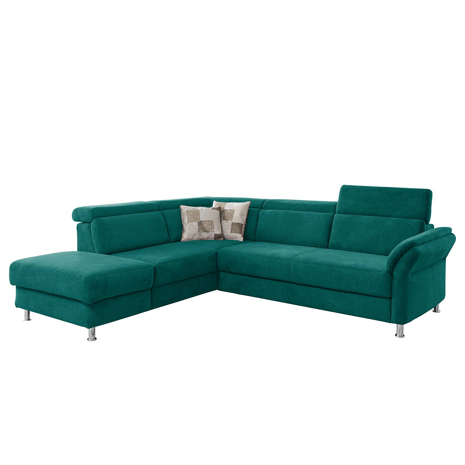 Fredriks Ecksofa Calang Petrol Webstoff 267x97x228 cm (BxHxT) mit Schlaffunktion/Bettkasten Modern von sit&more