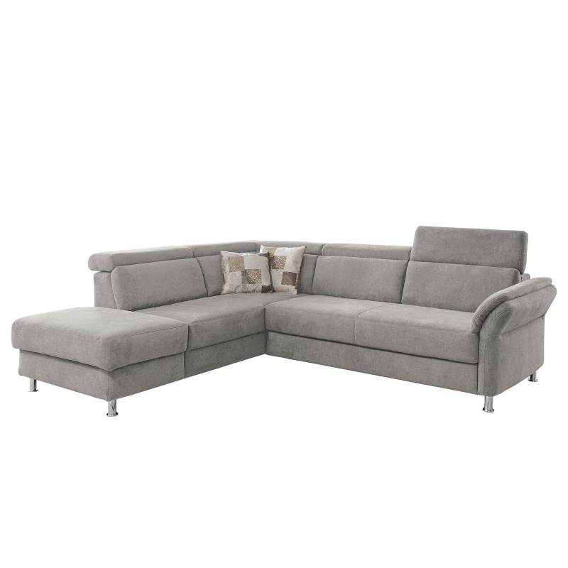 Fredriks Ecksofa Calang Silbergrau Webstoff 267x97x228 cm (BxHxT) mit Schlaffunktion/Bettkasten Modern von sit&more