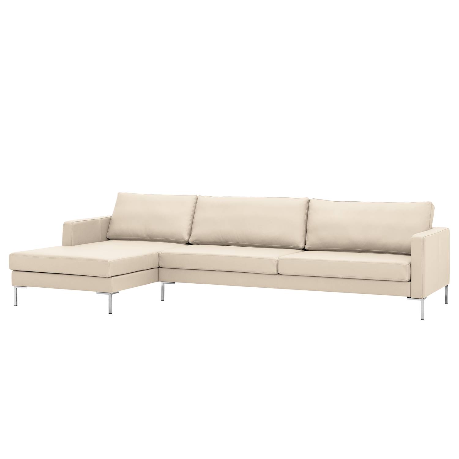 Fredriks Ecksofa Portobello Creme Echtleder 293x75x155 cm (BxHxT) Modern von Fredriks