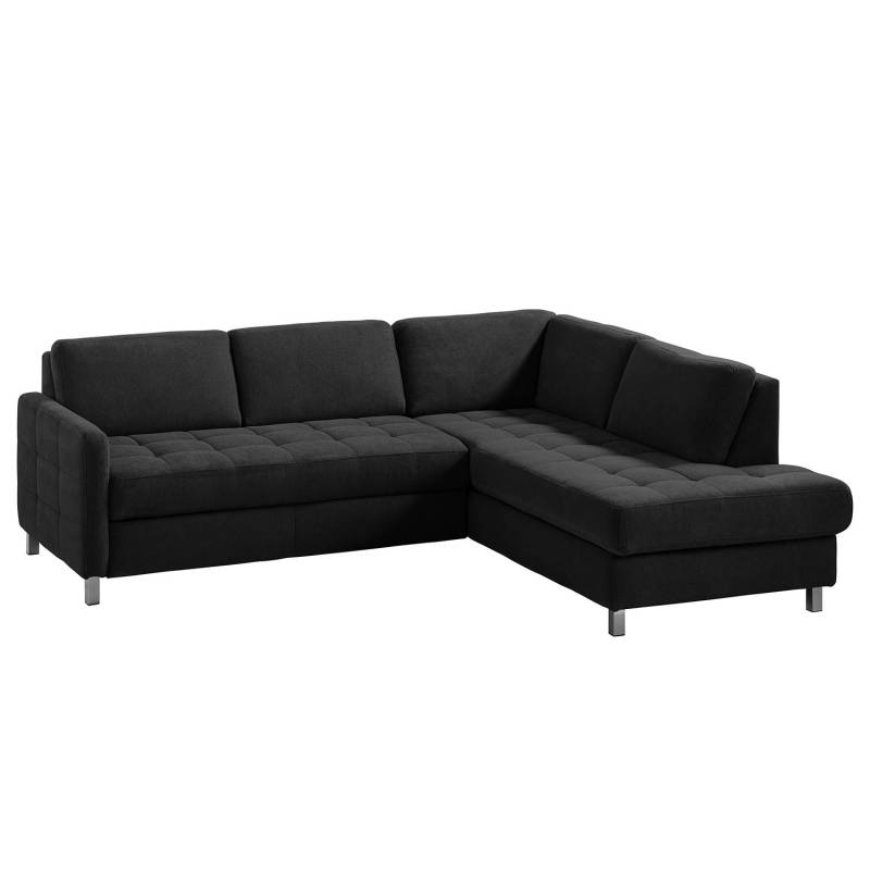 Fredriks Ecksofa Tanete Schwarz Webstoff 233x80x196 cm mit Schlaffunktion und Bettkasten von sit&more