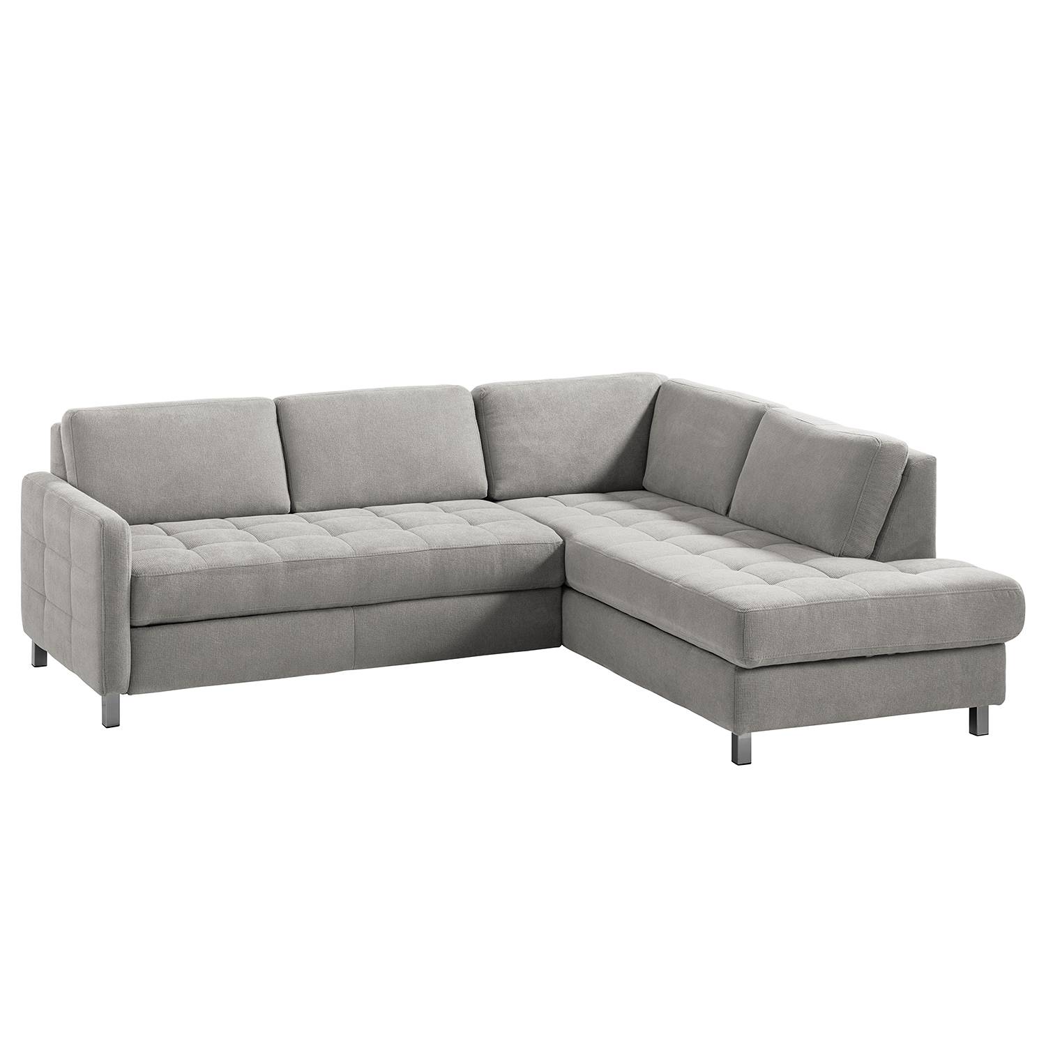 Fredriks Ecksofa Tanete Silbergrau Webstoff 233x80x196 cm von sit&more