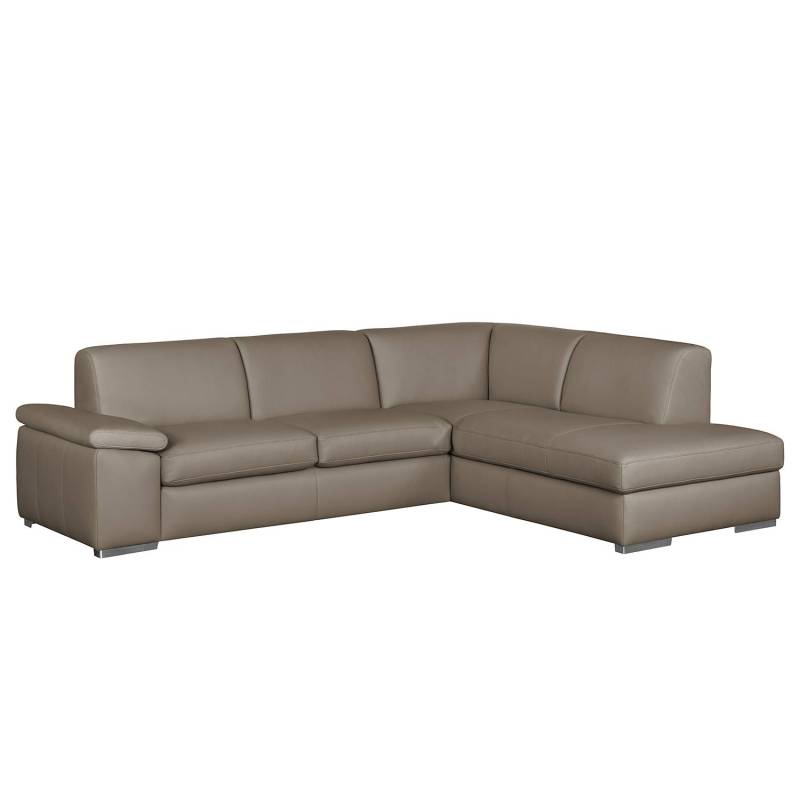 Fredriks Ecksofa Termon I Sandgrau Echtleder 280x82x168 cm (BxHxT) Modern von Fredriks