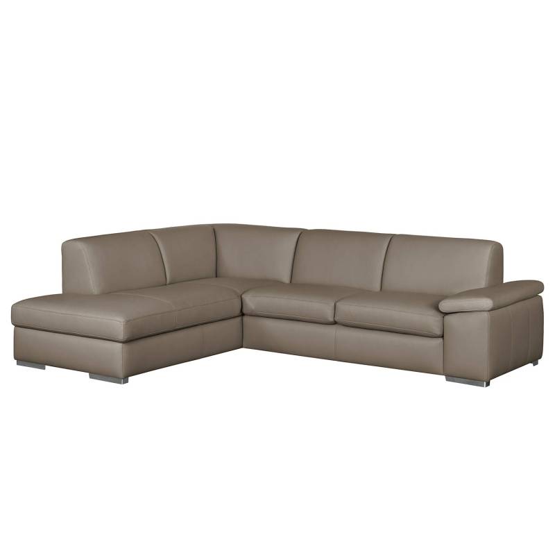 Fredriks Ecksofa Termon I Sandgrau Echtleder 280x82x168 cm (BxHxT) Modern von Fredriks