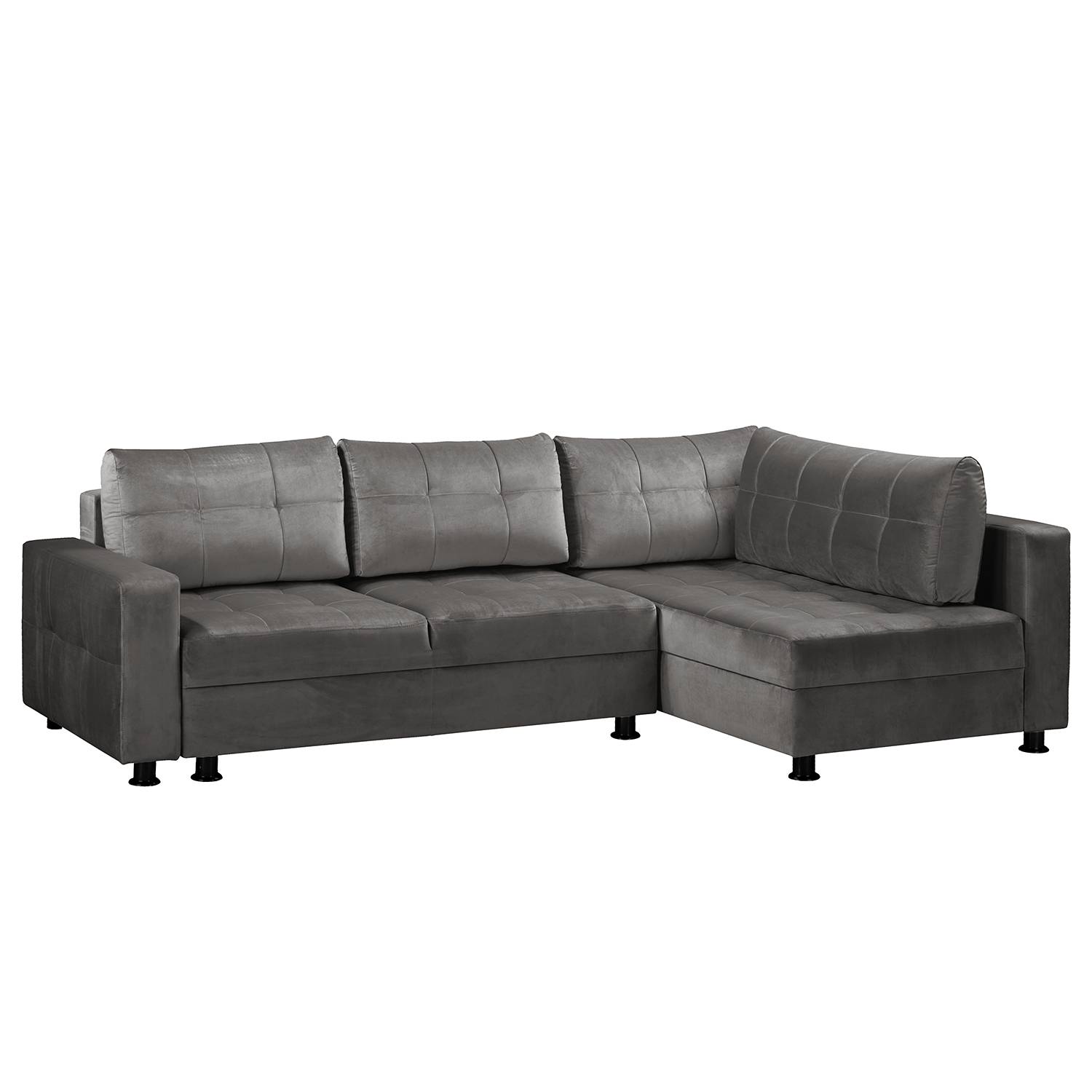 Fredriks Ecksofa Upwell II Dunkelgrau 100% Polyester 266x72x167 cm (BxHxT) mit Schlaffunktion/Bettkasten Modern von Fredriks