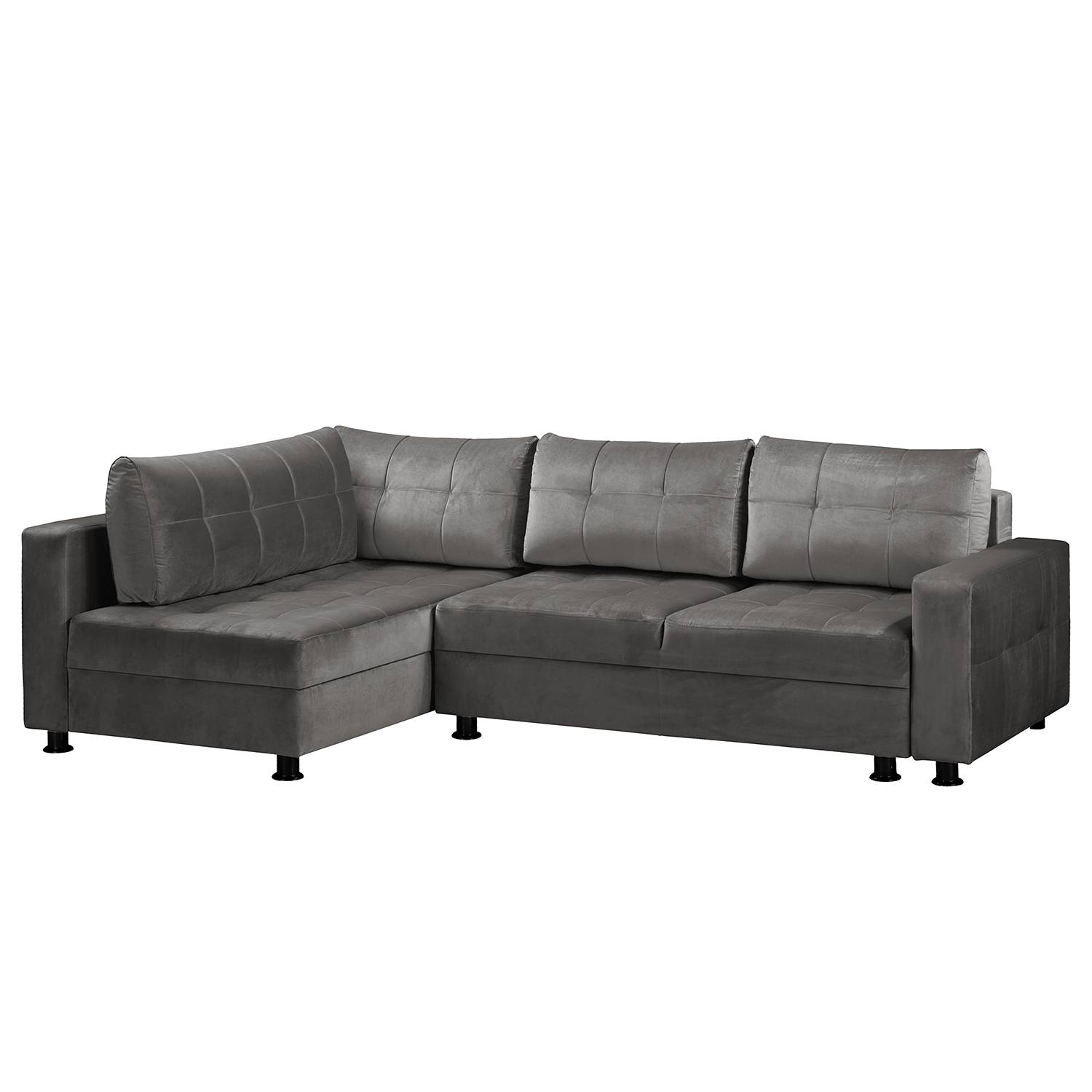 Fredriks Ecksofa Upwell II Dunkelgrau 100% Polyester 266x72x167 cm (BxHxT) mit Schlaffunktion/Bettkasten Modern von Fredriks