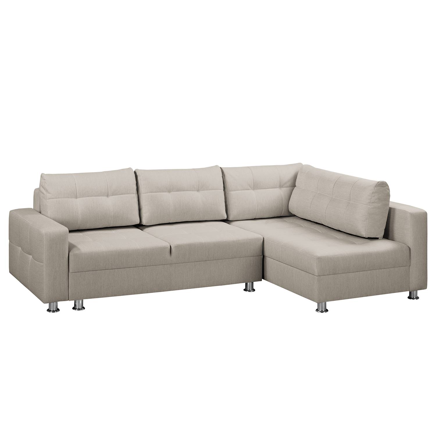 Fredriks Ecksofa Upwell Schwedisch Weiß Strukturstoff 266x72x167 cm mit Schlaffunktion und Bettkasten von Fredriks